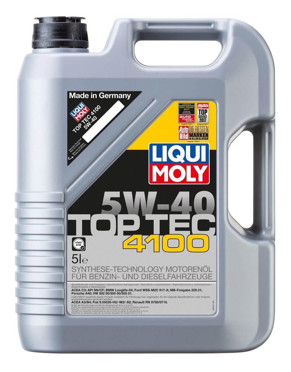 Moottoriöljy Top Tec 4100 5W-40, 5 l, Liqui Moly