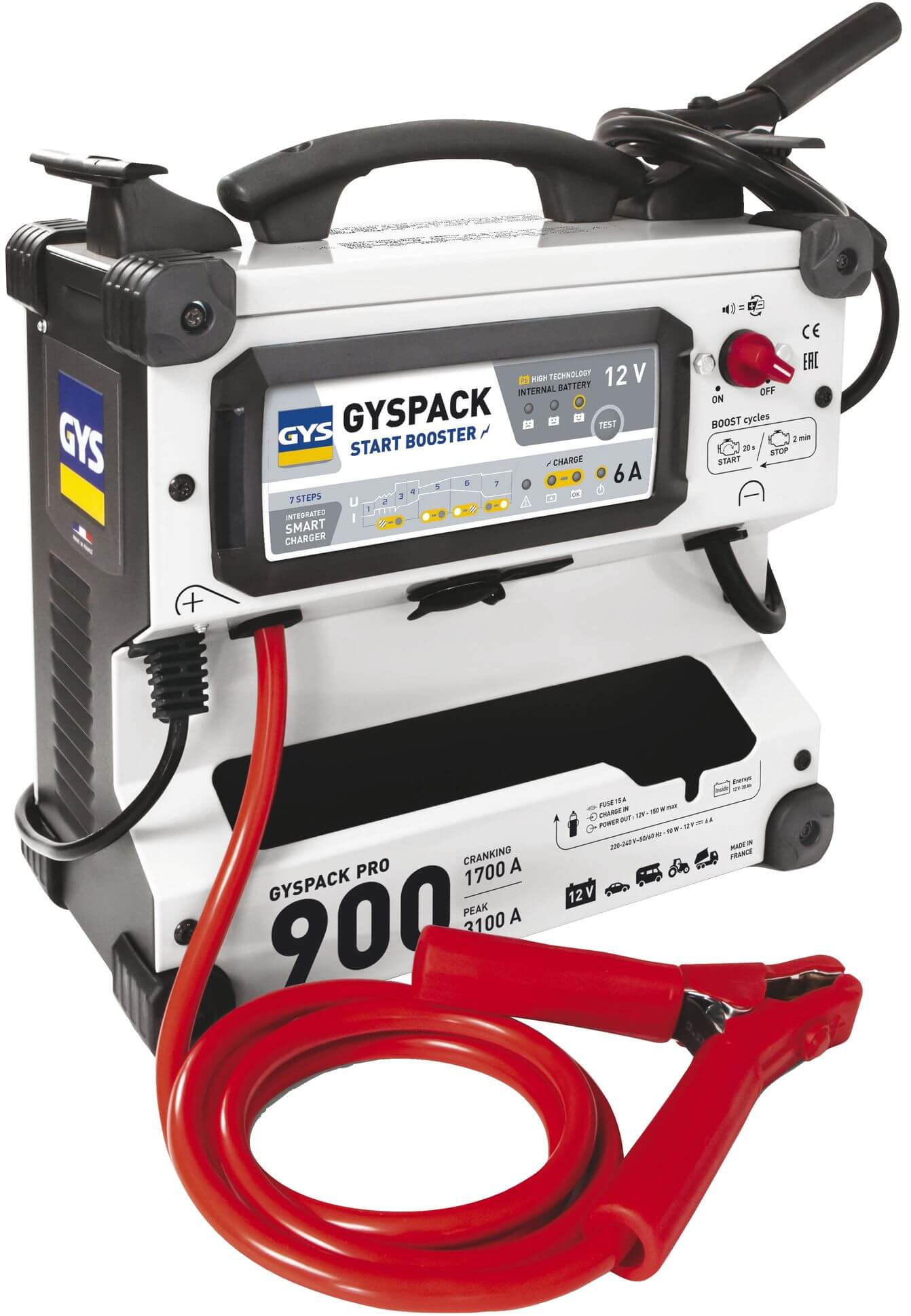Gyspack PRO 900 12 V apukäynnistin ja akkulaturi, GYS