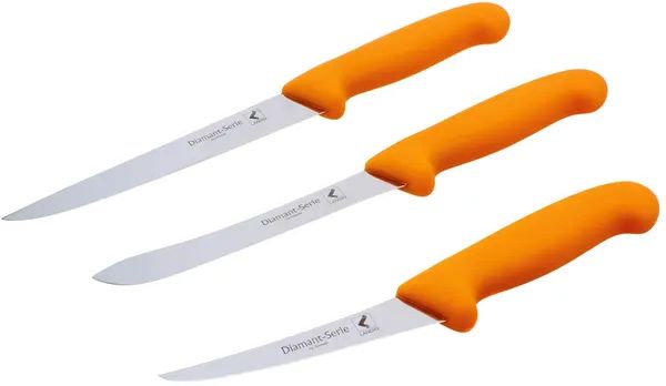 Lihanleikkaajan veitsisarja 3-osaa, oranssi, La-Va