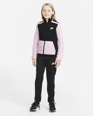 Nike lasten verryttelypuku NSW FUTURA POLY CUFF TS, musta-vaaleanpunainen
