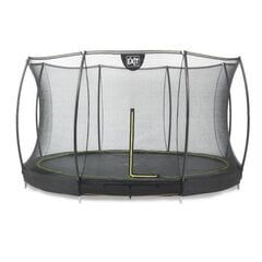 EXIT Silhouette Ground -trampoliini, 366 cm x 183 cm, musta + kaupan päälleI turvaverkko ja