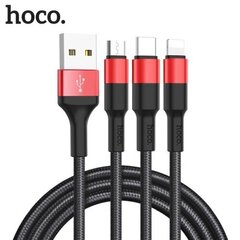Hoco 3IN1 USB Type-C/Apple Lightning/USB Micro, 1 m