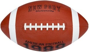 Amerikkalainen jalkapallo pallo New Port 16RJ, ruskea / valkoinen / musta, 28 cm