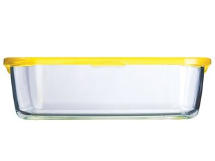 Ilmatiivis suorakaiteen muotoinen laatikko keltaisella kannella LUMINARC Keep 
