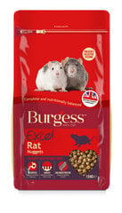 Burgess rotanruoka Excel Rat Nuggets, 1,5 kg