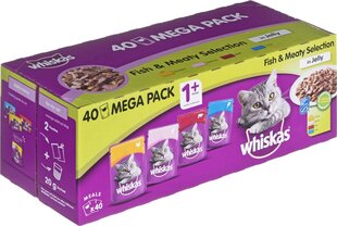 Säilykeruoka sarja kissoille Whiskas, 40x100 g