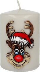 Jouluaiheinen koristekynttilä Artman Rudolf, harmaa, pieni, 1 kpl
