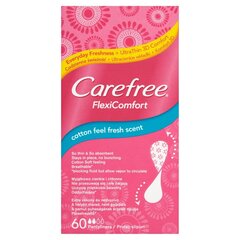 Terveyssiteet Carefree Flexicomfort Cotton Feel Fresh Scent, 60 kpl