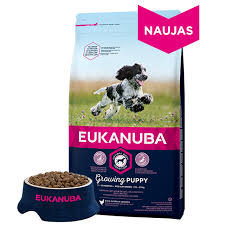 Eukanuba Penturuoka 12 kk:n ikään asti Medium tuore kana, 15 kg.