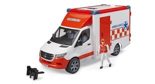 Ambulanssi ja kuljettaja MB Sprinter Bruder 1:16