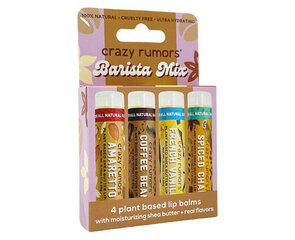 Crazy Rumors Set of classic lip balms Barista Mix -huulivoidesetti, 4 x 4,4 ml
