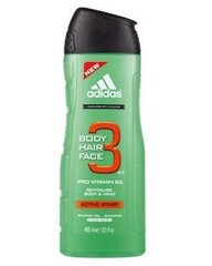 Adidas 3in1 Active Start suihkugeeli miehelle 400 ml