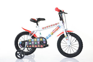 Poikien pyörä Bimbo Bike 16", valkoinen/punainen