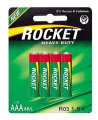 Rocket Heavy Duty AAA -paristot, 4 kpl