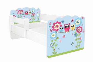 ALEX 44 Lasten sänky patjalla, liinavaatelaatikolla ja irrotettavalla suojakaiteella, 160 x 80 cm