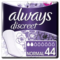 Always Discreet Normal -inkontinenssisuojat, 44 kpl