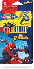 Pestävät huopakynät Colorino Marvel Spider-Man, 6 metallista väriä