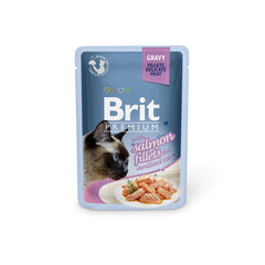 Kissanruoka Brit Premium Cat Delicate Salmon for Sterilised in Gravy 85g x 24 kpl