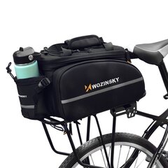 Wozinsky polkupyörän laukkulaukku takatavaralaukku pullokotelolla 35L musta (WBB19BK)