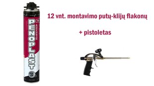 Liimaa ja vaahtoa POINT PENOPLAST -pistoolilla, 780g + pistooli