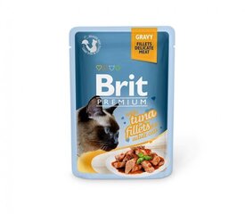Brit Premium Delicate ruokalaukku kissoille, tonnikalakastikkeessa 24 x 85 g.