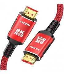 8K HDMI-kaapeli 0,5 m, punainen