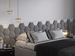Cosmopolitan Design Lovon R8 pehmeät seinäpaneelit, 3 kpl, tummanharmaa