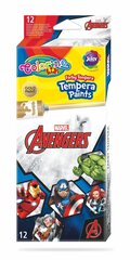 Temperamaalit tuubissa Colorino Marvel Avengers, 12 väriä x 12 ml