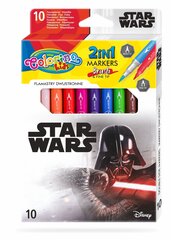 Kaksipuoliset huopakynät Colorino Disney Star Wars, 10 väriä