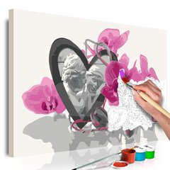 DIY kangas maalaus - Angels (Heart & Pink Orchid)