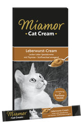Miamor nestemäinen kissanruoka maksalla Leberwurst-Cream, 6x15 g.
